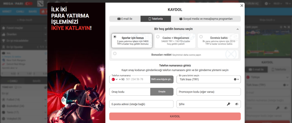 Megapari Hesap Kayıt ve Giriş Problemleri